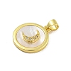 Rack Plating Brass Micro Pave Cubic Zirconia Pendants KK-G513-28G-2