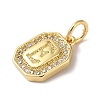 Real 18K Gold Plated Brass Micro Pave Clear Cubic Zirconia Pendants KK-L216-002G-E-2