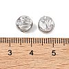 Hammered 304 Stainless Steel Beads STAS-B127-01P-02-3