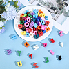 144Pcs Opaque Acrylic European Beads OACR-ME0001-33-5