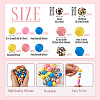 96Pcs 12 Styles Food Grade Eco-Friendly Silicone Beads SIL-TA0003-54-4