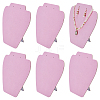 Bust Shaped Velvet Necklaces Jewelry Display Stands ODIS-WH0043-159B-1