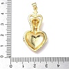 Brass Cubic Zirconia & Enamel Pendants KK-L253-24G-01-3