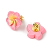 Resin Stud Earrings for Women EJEW-JE05663-3