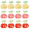 12Pcs 3 Colors Light Gold Plated Alloy Enamel Pendants FIND-FS0002-83-1