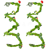 Plastic & Iron Flower Garland Arm Bracelet Rattan AJEW-GF0014-06-7