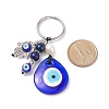 Natural Lapis Lazuli & Freshwater Pearl Bead Keychain KEYC-JKC00365-01-2