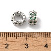 Long-Lasting Plated Brass Micro Pave Clear Cubic Zirconia Beads KK-K381-18B-P-2