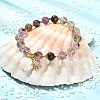 Natural Lodolite Quartz Bead Bracelets BJEW-JB14149-01-2