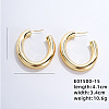 Minimalist Geometric Copper Stud Earrings with Shiny Circle Design for Fashionistas HZ1541-2-1