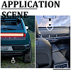 2Pcs ABS Plastic Heart Rear Bumper Warning Handle Ring HJEW-SP0001-49D-7