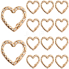 20Pcs Zinc Alloy Rhinestone Spring Gate Rings FIND-SP0004-36LG-1