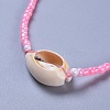 Adjustable Glass Seed Bead & Tibetan Style Zinc Alloy Charm Bracelet Sets BJEW-JB04282-01-4