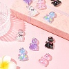 10Pcs 5 Styles Transparent Resin Pendants RESI-FS0001-92-8