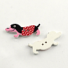 2-Hole Puppy Printed Wooden Buttons X-BUTT-R031-109-2