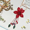 Leather and Alloy Keychain HJEW-WH20022-04A-03-7