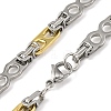 201 Stainless Steel 8 Shaped Links Chain Necklace NJEW-F22-39M-GP-2