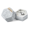 Embossed Hexagon Plastic Pendant Necklace Storage Boxes LS-CON-P020-B01-1