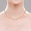 12Pcs 4 Styles 304 Stainless Steel Paperclip Chain Necklaces NJEW-SC0001-56-6