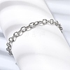201 Stainless Steel Cable Chain Bracelets STAS-T077-15P-3