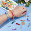 60Pcs 12 Colors UV Plating Transparent Rainbow Iridescent Acrylic Beads OACR-DC0001-58-3