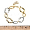 304 Stainless Steel Oval Link Chain Bracelets for Women BJEW-D456-05GP-02-5