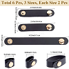 6Pcs 3 Styles Cowhide Leather Cable Straps with Golden Metal Snap Button FIND-CL0001-73B-2