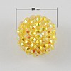 AB Color Chunky Round Resin Rhinestone Bubblegum Ball Beads X-RESI-S256-20mm-SAB10-1