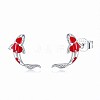 Anti-Tarnish Rhodium Plated 925 Sterling Silver Stud Earrings STER-BB72115-1