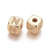 Brass Micro Pave Cubic Zirconia Beads KK-K238-16G-N-2