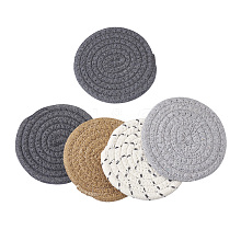 Mega Pet 12Pcs 2 Style Cotton Thread Weave Hot Pot Holders AJEW-MP0001-33