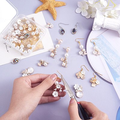 DIY Flower Drop Earring Making Kit DIY-SZ0009-77-1