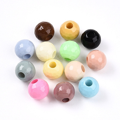 Opaque Acrylic European Beads X-OACR-I015-62-1
