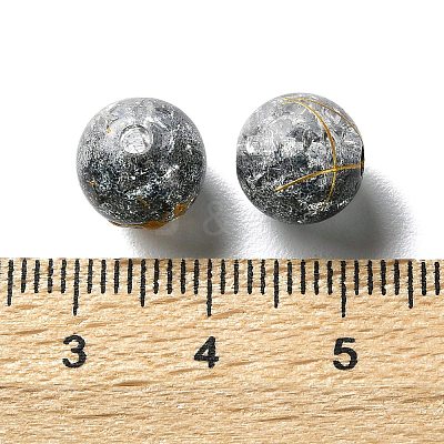 Transparent Crackle Acrylic Beads DACR-D300-01D-10mm-1