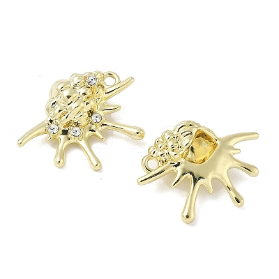 Alloy Rhinestone Pendants FIND-L025-08G-1