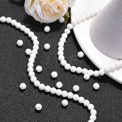 Synthetic White Agate Beads Strands X-G-D419-6mm-01-1