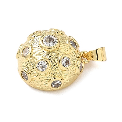 Brass Micro Pave Cubic Zirconia Pendants KK-L239-031G-1