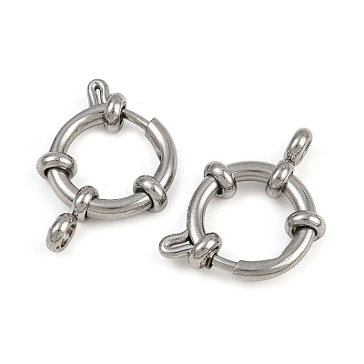 304 Stainless Steel Spring Ring Clasps STAS-B095-02P-02-1