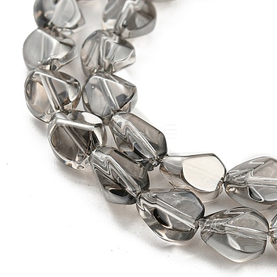 Pearl Luster Plated Electroplate Transparent Glass Beads Strands EGLA-G037-04A-PL01-1