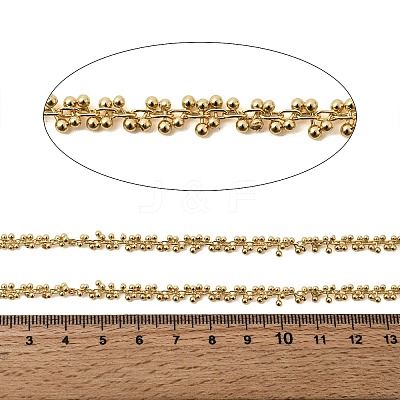 Brass Round Bead Link Chains CHC-L054-16G-1