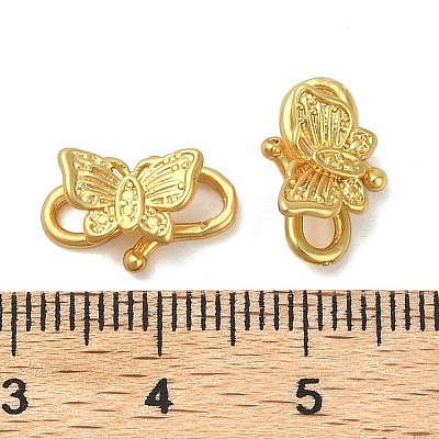 Brass Hook Clasps KK-U045-01G-1