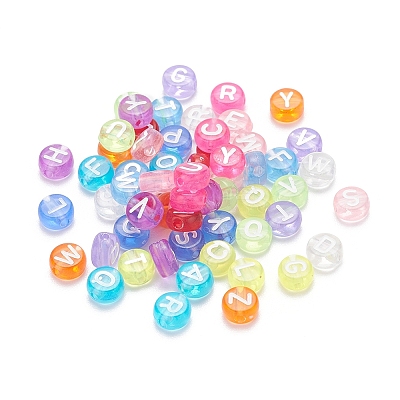 600Pcs 12 Colors Transparent Acrylic Beads TACR-YW0001-34-1