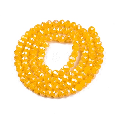 Electroplate Glass Beads Strands EGLA-A044-P4mm-A29-1