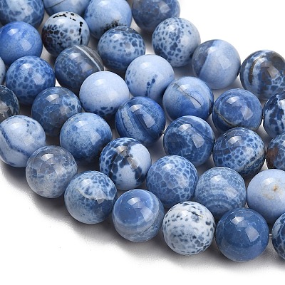 Natural Fire Crackle Agate(Dyed & Heated) Beads Strands G-K425-A04-14mm-1