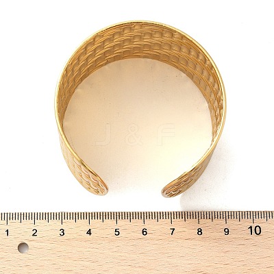304 Stainless Steel Cuff Bangles for Women BJEW-Z096-05G-1
