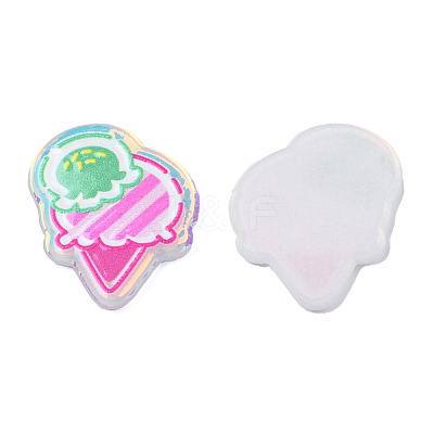 Transparent Printed Acrylic Cabochons TACR-N016-33-1