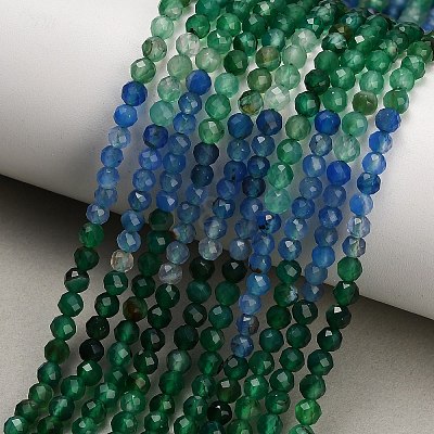 Gradient Color Natural Chalcedony Beads Strands GG-NH0004-A01-01B-1