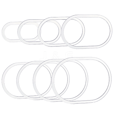 8Pcs Acrylic Template DIY-PH0036-13-1
