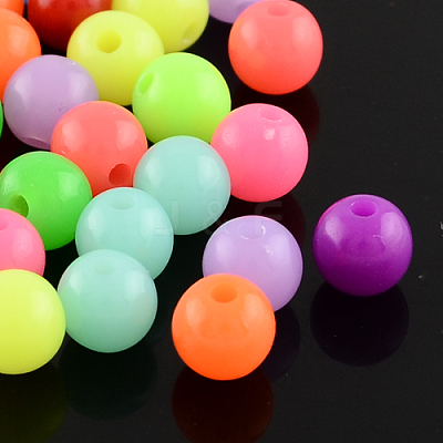 Fluorescent Acrylic Beads MACR-R517-14mm-M-1