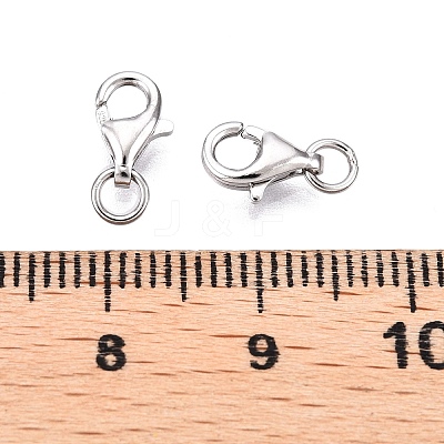 Anti-Tarnish 925 Sterling Silver Lobster Claw Clasps STER-N016-35P-1